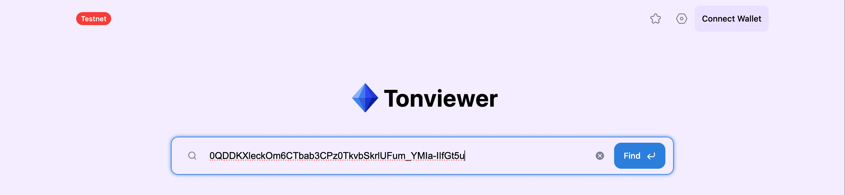 Insert address in Tonviewer search